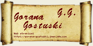 Gorana Gostuški vizit kartica
